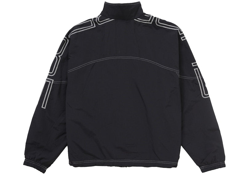 Supreme Spellout Embroidered Track Jacket (SS25) Black