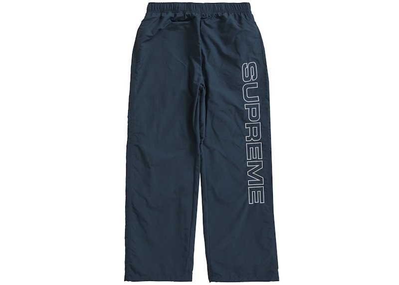 Supreme Spellout Embroidered Track Pant Dark Blue