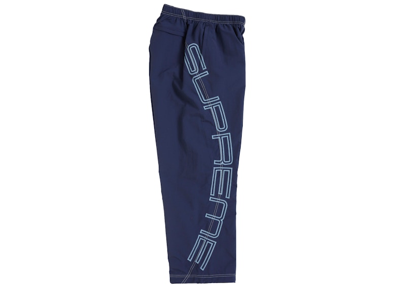 Supreme Spellout Embroidered Track Pant (SS25) Navy