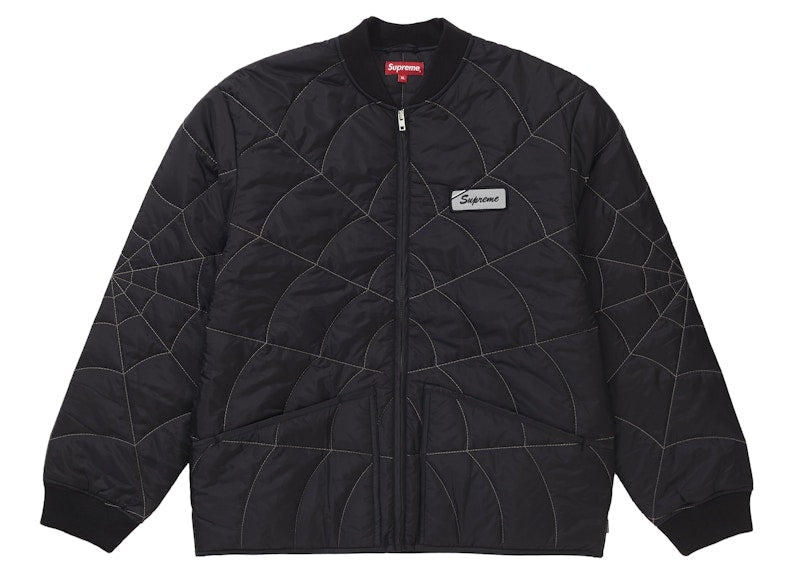 Supreme Spider Web Quilted Work Jacket Black