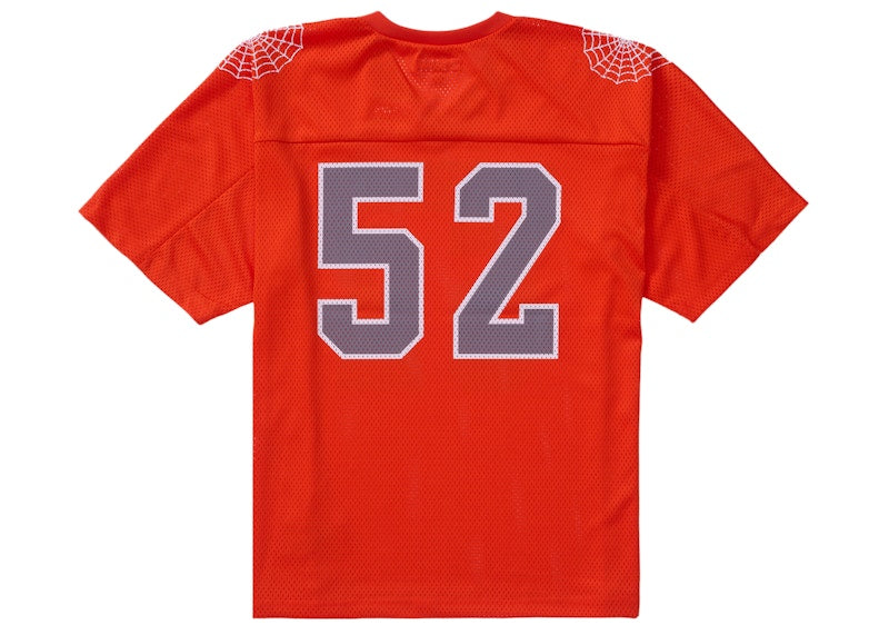 Supreme Spiderweb Football Jersey Orange