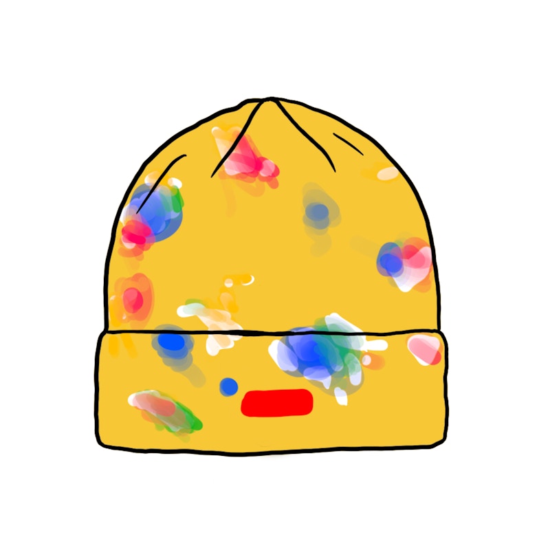 Supreme Splatter Dyed Beanie Yellow