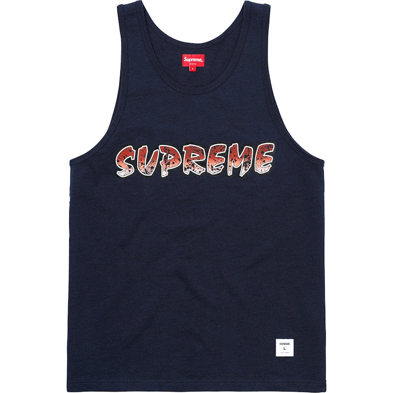 Supreme Splatter Tank Top Navy