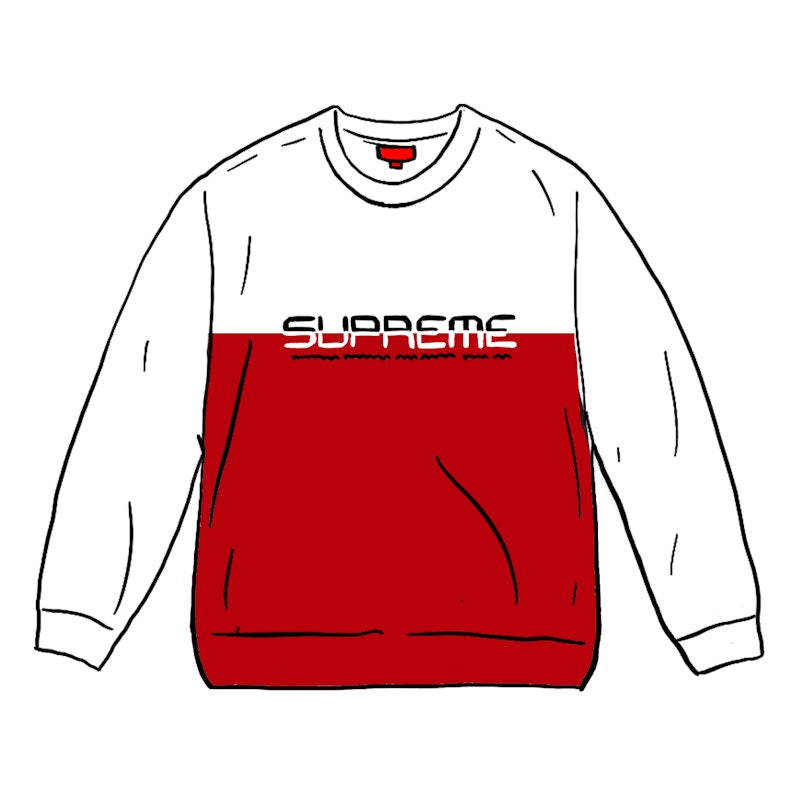 Supreme Split Logo Pullover White