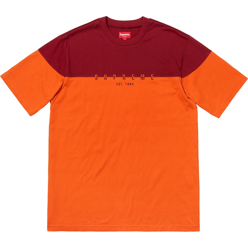 Supreme Split Logo S/S Top Orange