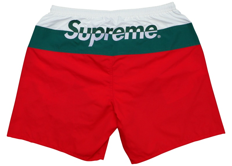 Supreme Split Logo Water Short Red