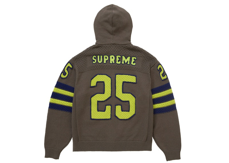 Supreme Sport Zip Up Hooded Sweater (FW25) Charcoal