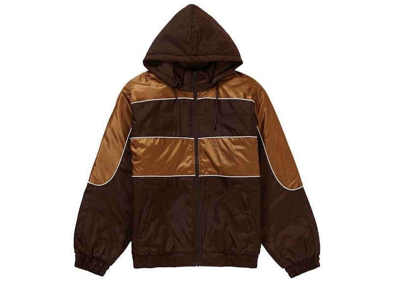 Supreme Sports Piping Puffy Jacket Brown