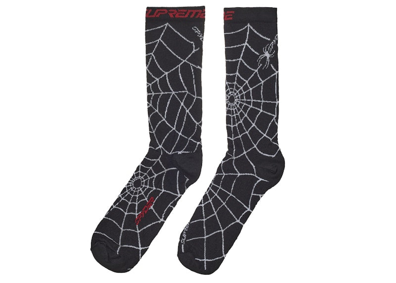 Supreme Spyder Crew Socks (1 Pack) Black