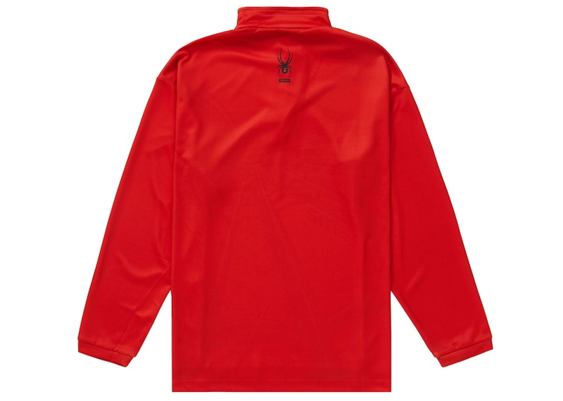 Supreme Spyder Web Half Zip Pullover Red