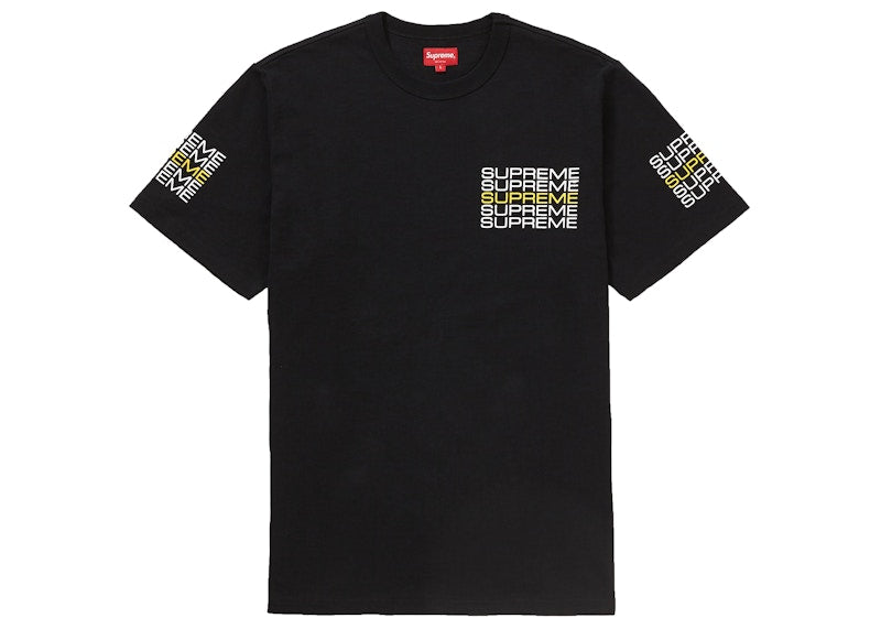 Supreme Stack Logo Tee Black