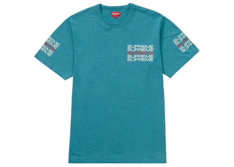 Supreme Stack Logo Tee Dusty Teal