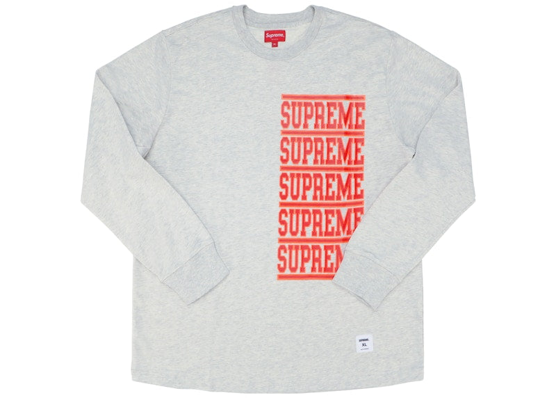 Supreme Stacked L/S Top Ash Grey