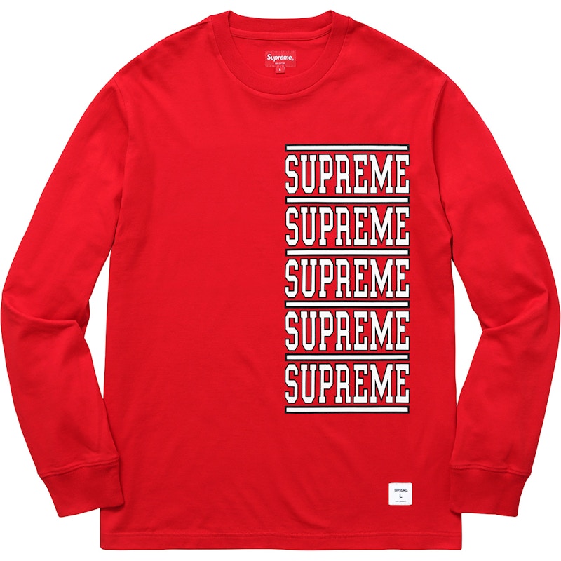 Supreme Stacked L/S Top Red