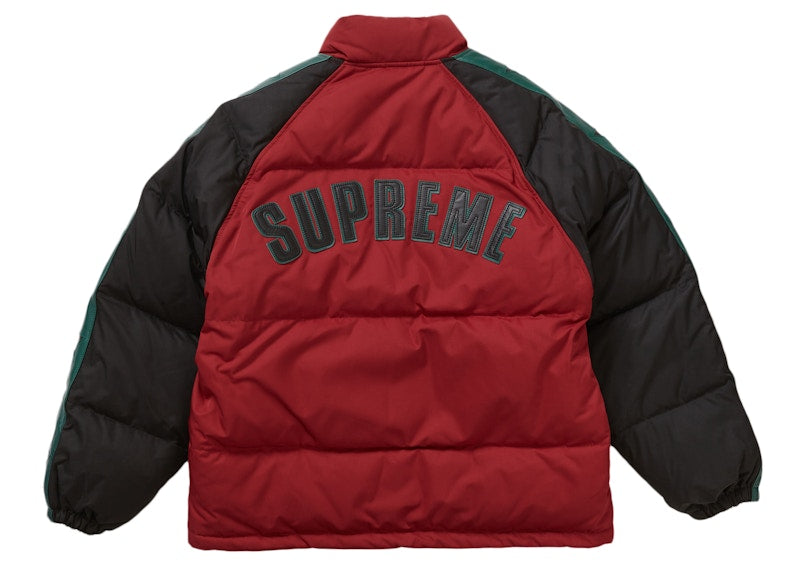 Supreme Star Sleeve Down Puffer Jacket Red