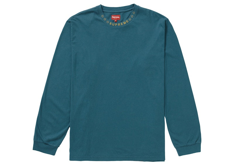 Supreme Stars Collar L/S Top Aqua