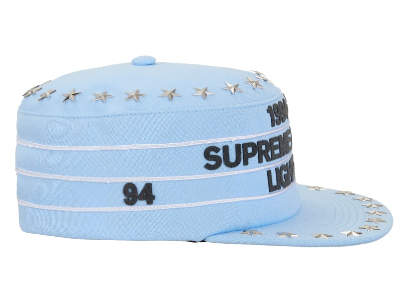 Supreme Stars Studded Pillbox Hat Light Blue