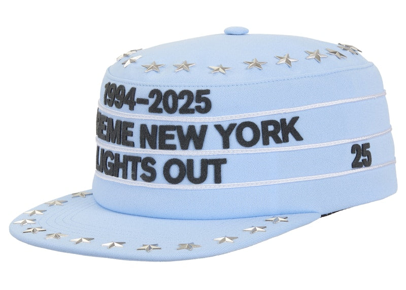 Supreme Stars Studded Pillbox Hat Light Blue