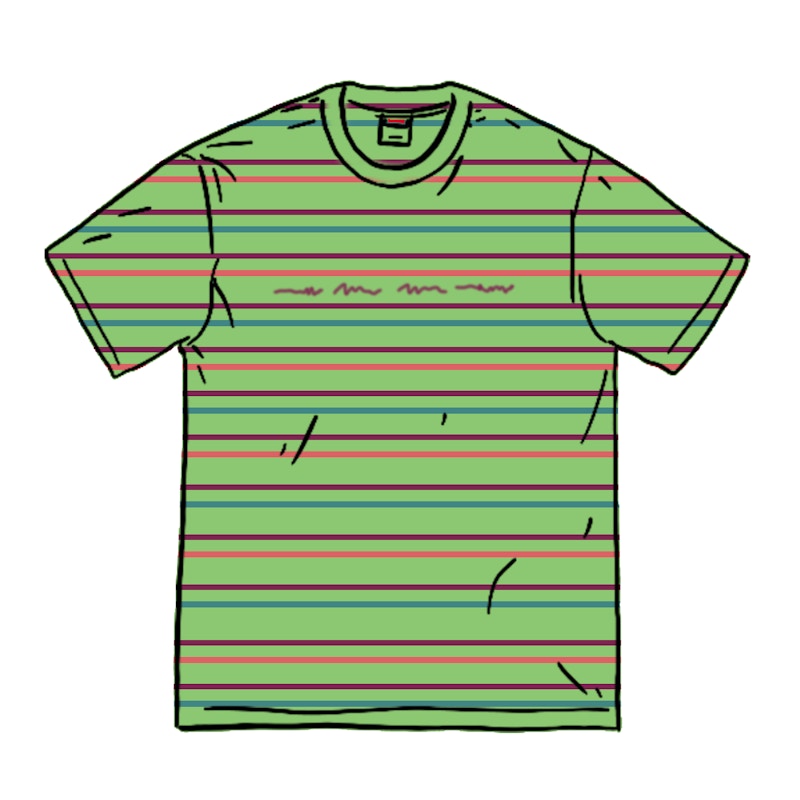 Supreme Stati Uniti Stripe S/S Top Green