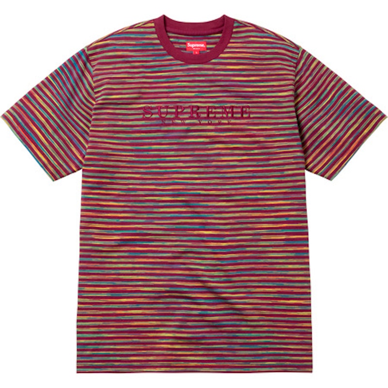 Supreme Static Stripe Top Burgundy