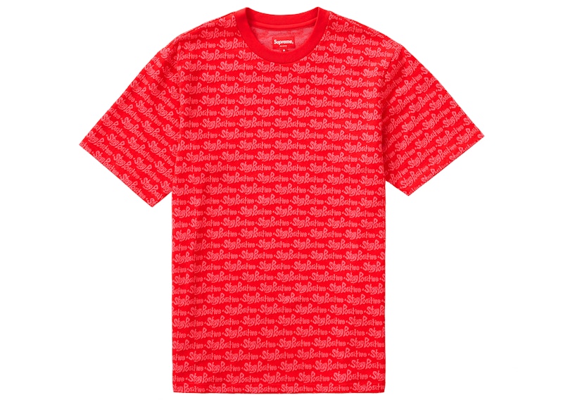 Supreme Stay Positive Jacquard S/S Top Red