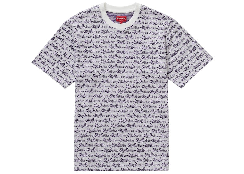 Supreme Stay Positive Jacquard S/S Top White
