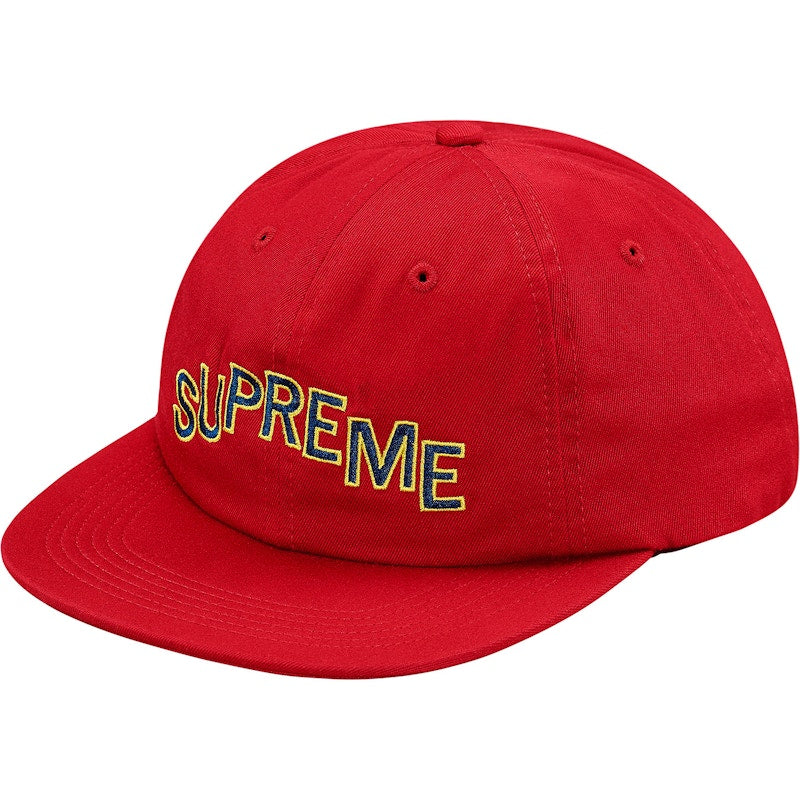 Supreme Stepped Arc 6-Panel Red