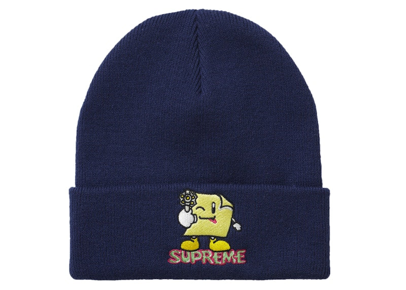 Supreme Sticky Note Beanie Navy