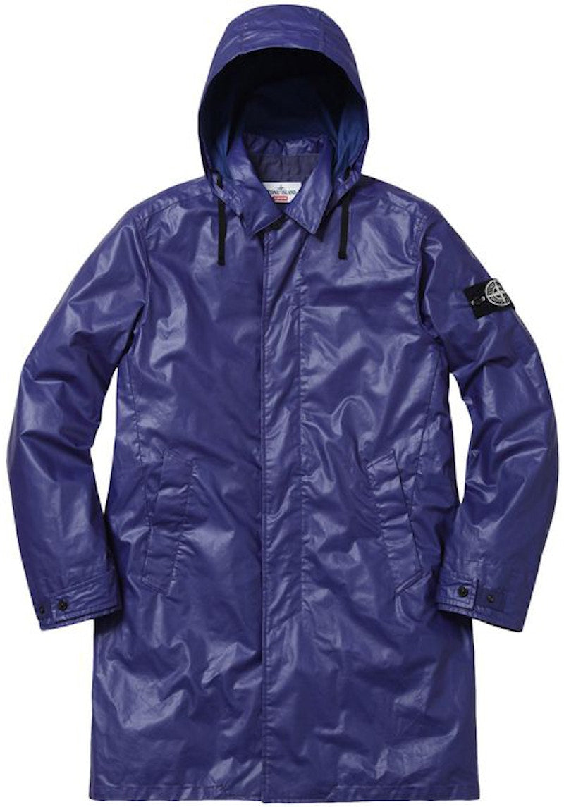 Supreme Stone Island Heat Reactive Trench Coat Purple