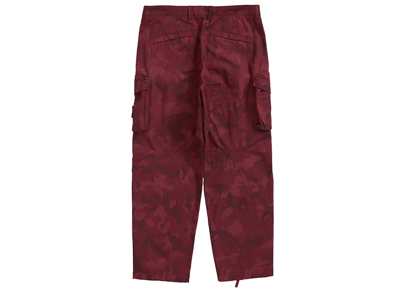 Supreme Stone Island Reactive Ice Camo Ripstop Cargo Pant Red