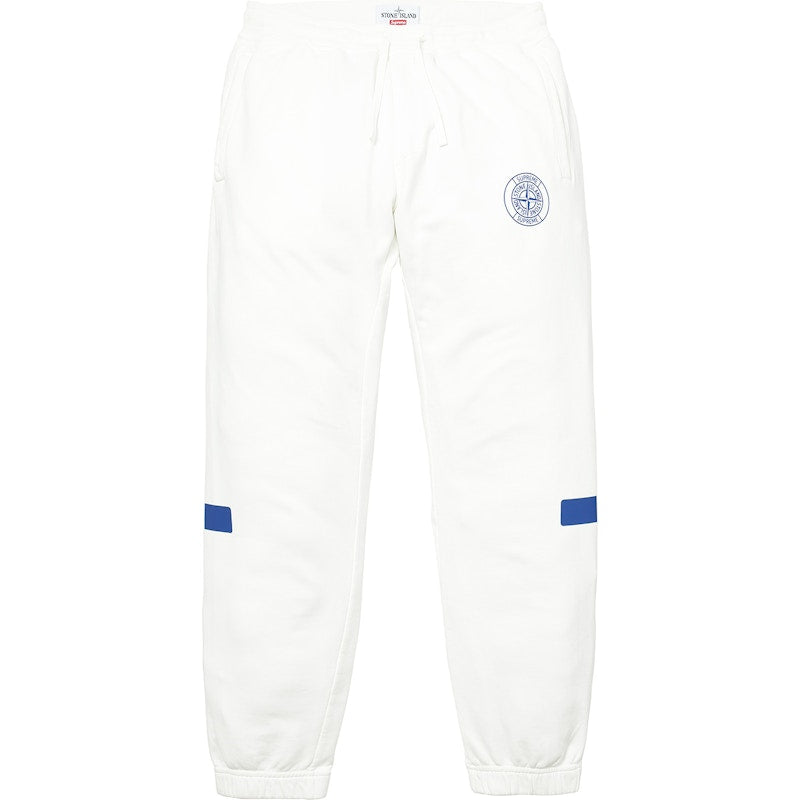 Supreme Stone Island Sweatpant White