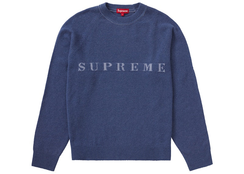 Supreme Stone Washed Sweater Navy