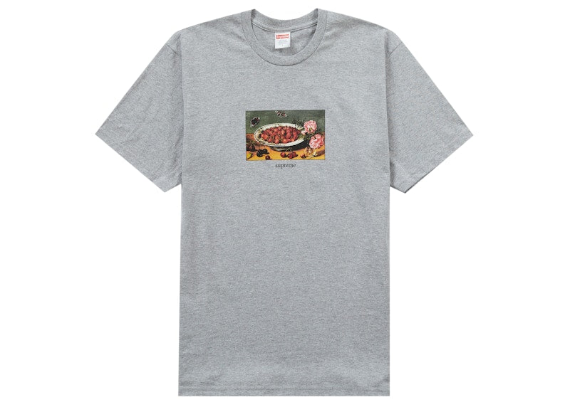 Supreme Strawberries Tee Heather Grey