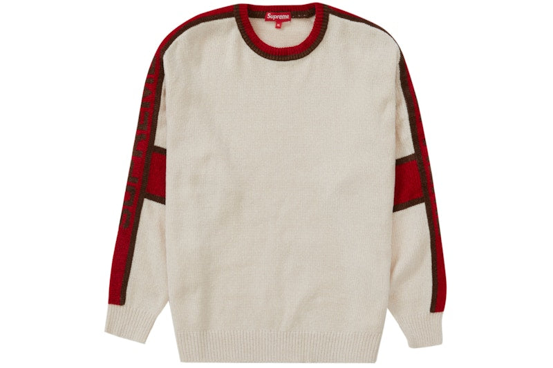 Supreme Stripe Chenille Sweater White