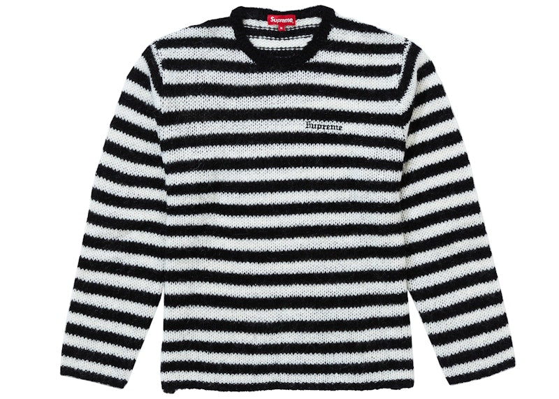 Supreme Stripe Mohair Sweater Black
