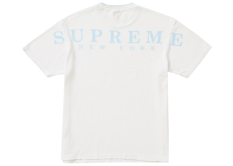 Supreme Stripe Rib Waffle Top White