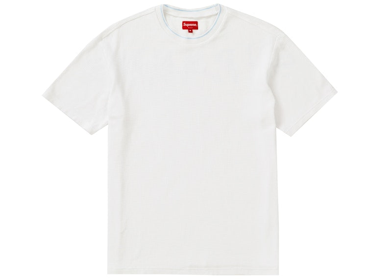 Supreme Stripe Rib Waffle Top White