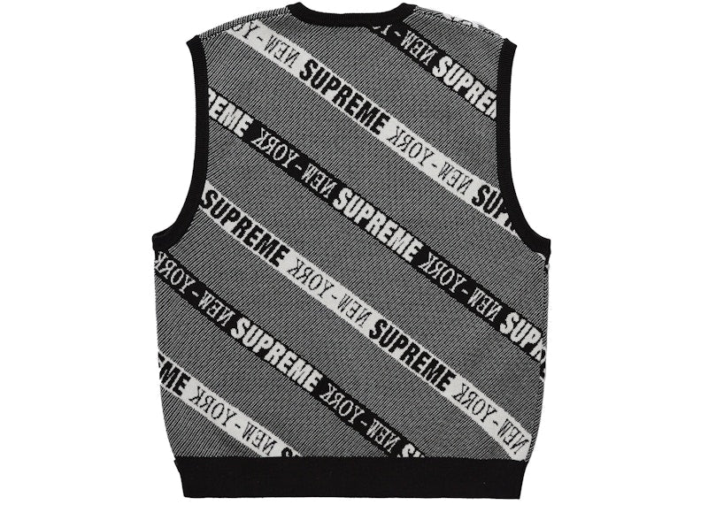 Supreme Stripe Sweater Vest (SS22) Black