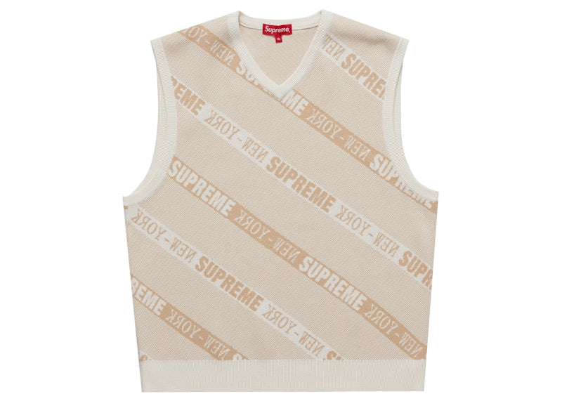 Supreme Stripe Sweater Vest (SS22) White