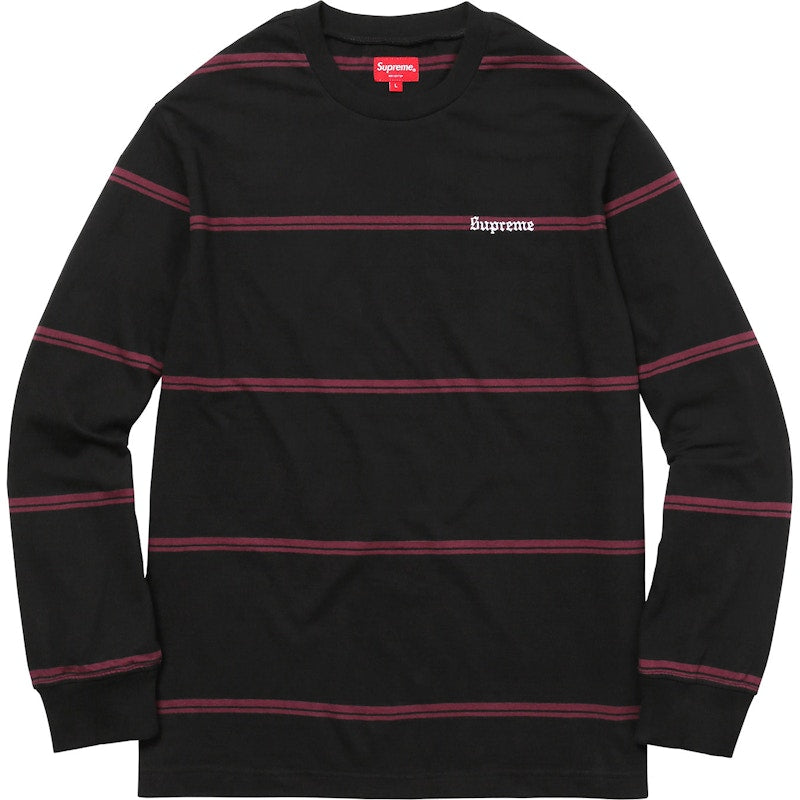 Supreme Striped L/S Top Black