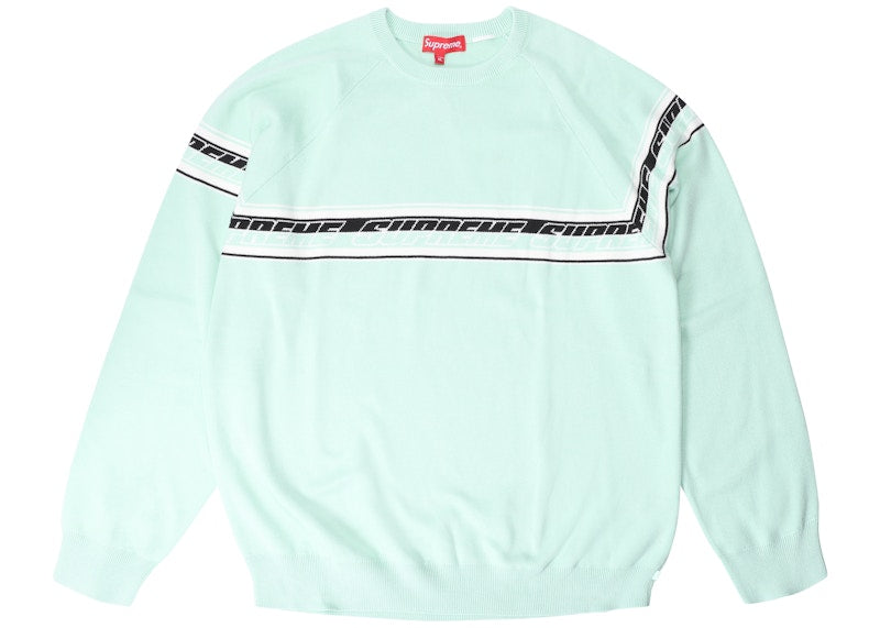 Supreme Striped Raglan Sweater Mint