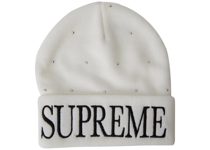 Supreme Studded Beanie White