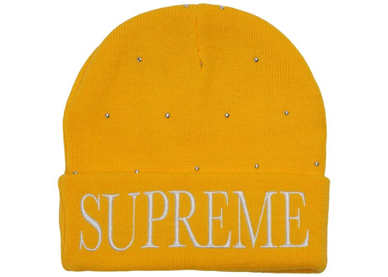 Supreme Studded Beanie Yellow