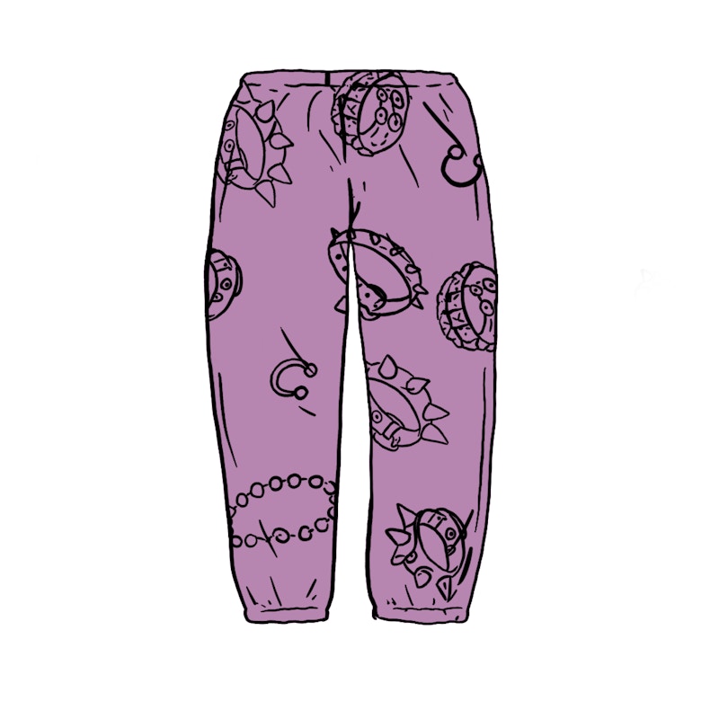 Supreme Studded Collars Sweatpant Violet