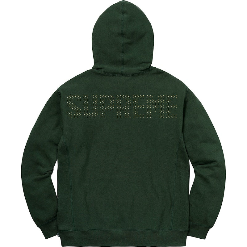 Supreme Studded Hooded Sweatshirt Dark Green