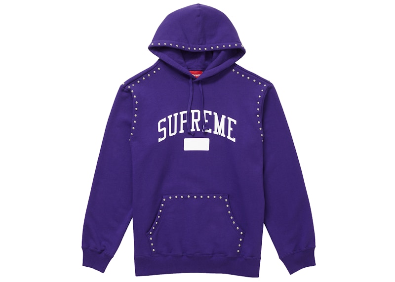 Supreme Studded Hooded Sweatshirt (FW18) Purple