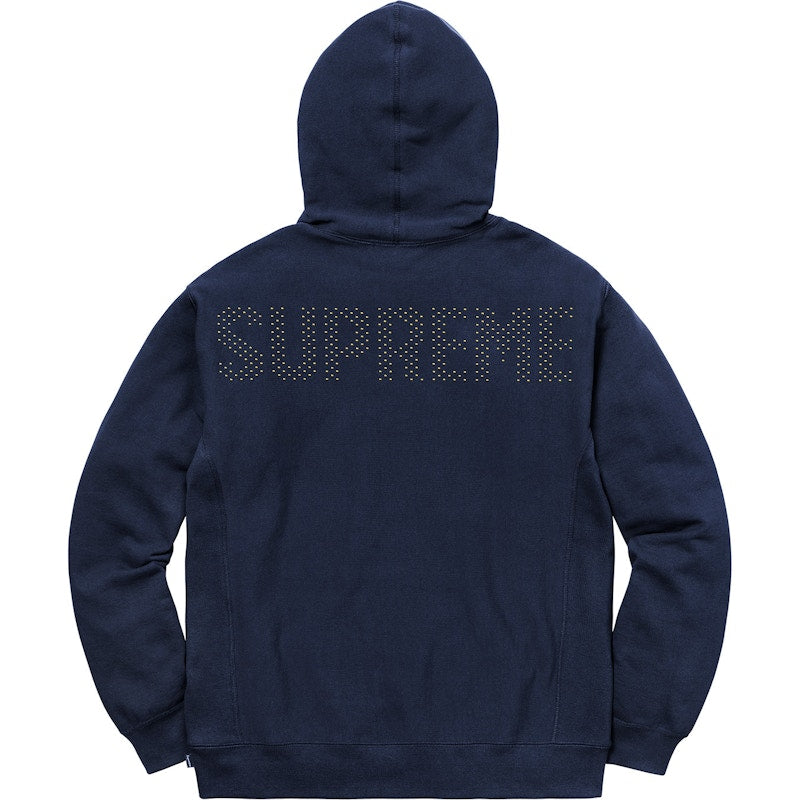 Supreme Studded Hooded Sweatshirt Navy