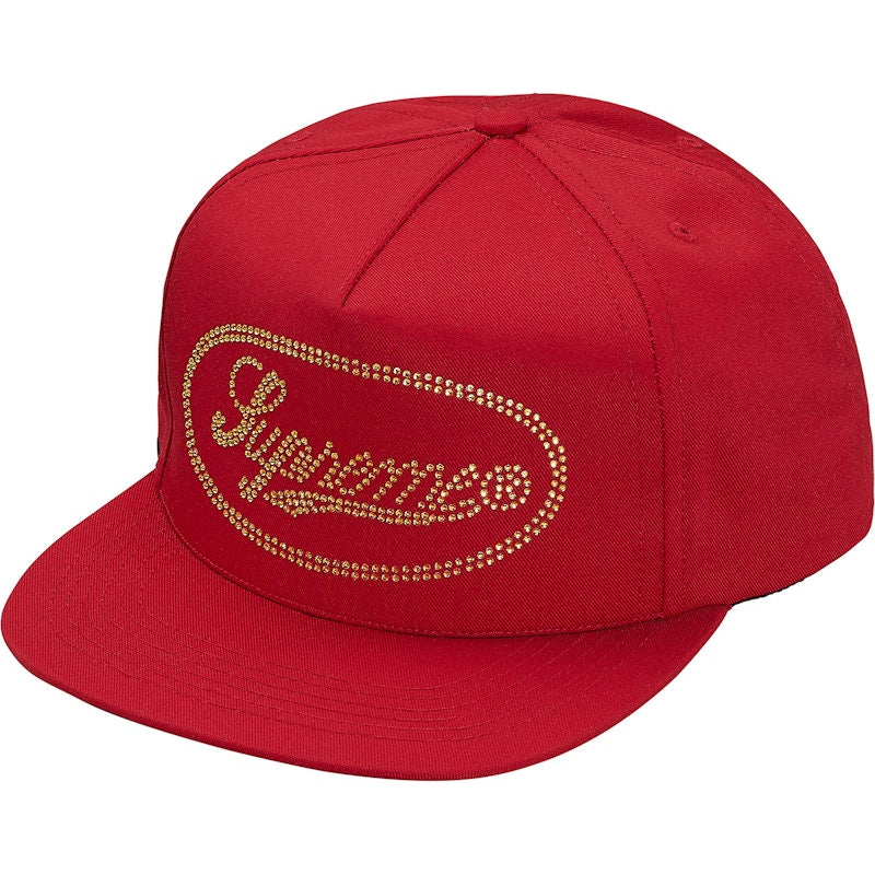 Supreme Studded Script Logo 5-Panel Red