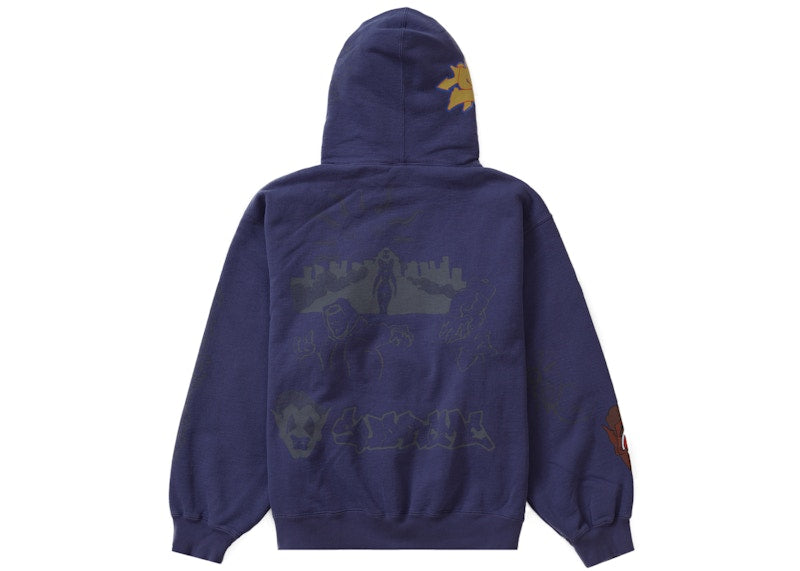 Supreme Sunrise Hooded Sweatshirt Washed Navy