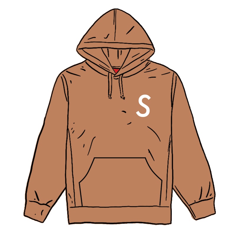 Supreme Swarovski S Logo Hooded Sweatshirt Brown